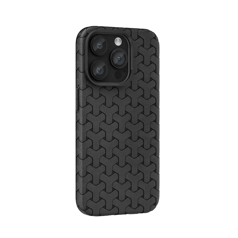 Y Shaped Geometric iPhone Case-Fonally-For iPhone 15 Pro Max-Black-