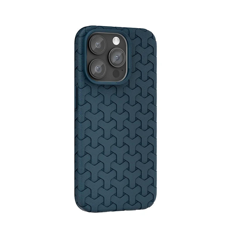 Y Shaped Geometric iPhone Case-Fonally-For iPhone 15 Pro Max-Blue-