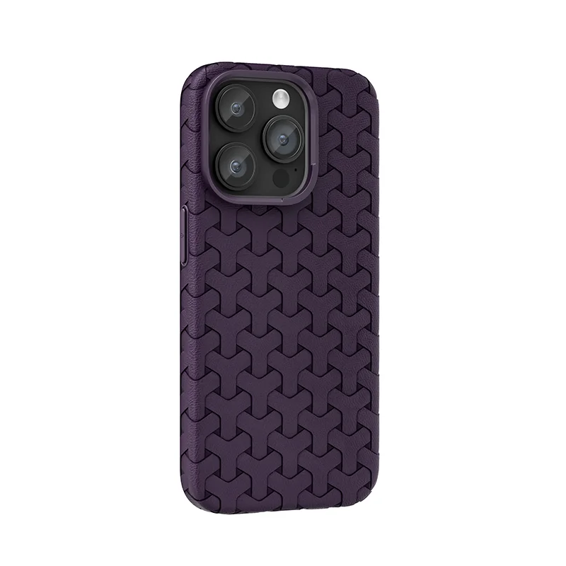 Y Shaped Geometric iPhone Case-Fonally-For iPhone 15 Pro Max-Purple-