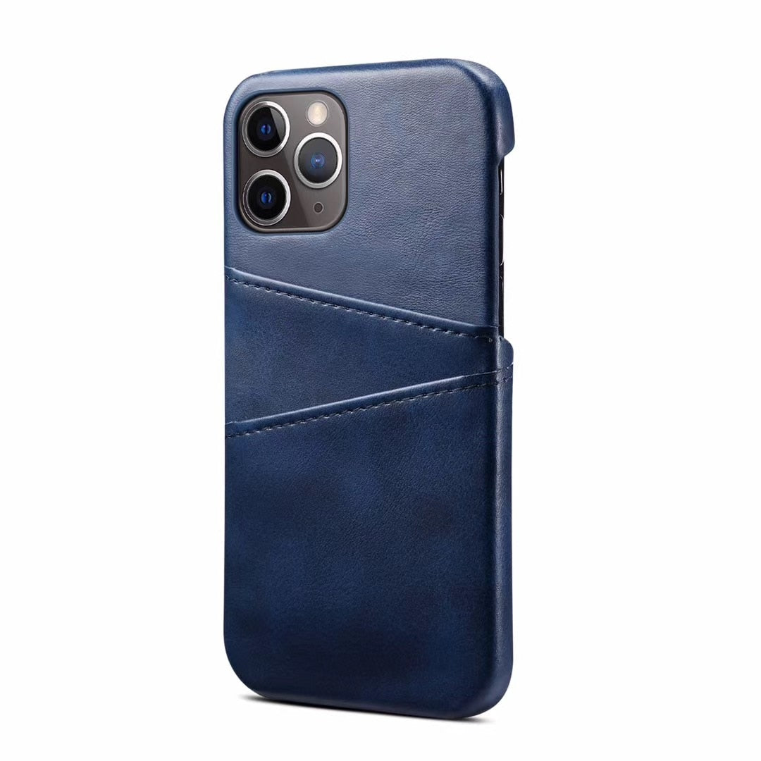 iPhone Case with Card Holder-Fonally-For iPhone X XS-Blue-