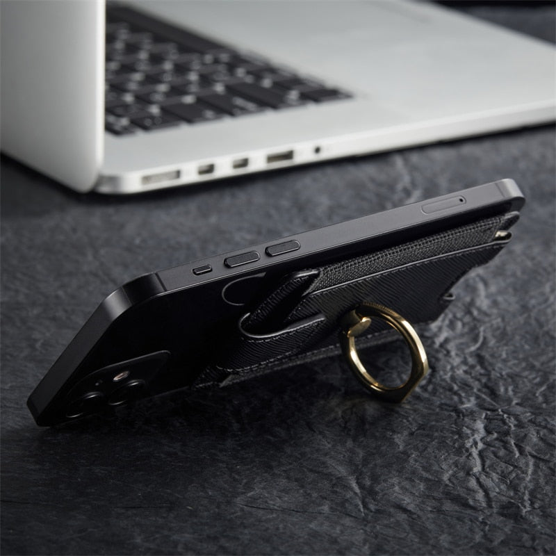 8 Cards Holder Adhesive Back Sticking Wallet For iPhone-Fonally-Fonally-iPhone-Case-Cute-Royal-Protective