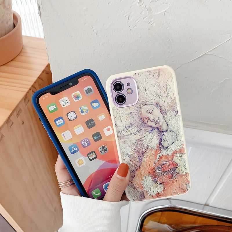 Abstract Face Art iPhone Case-Fonally-Fonally-iPhone-Case-Cute-Royal-Protective