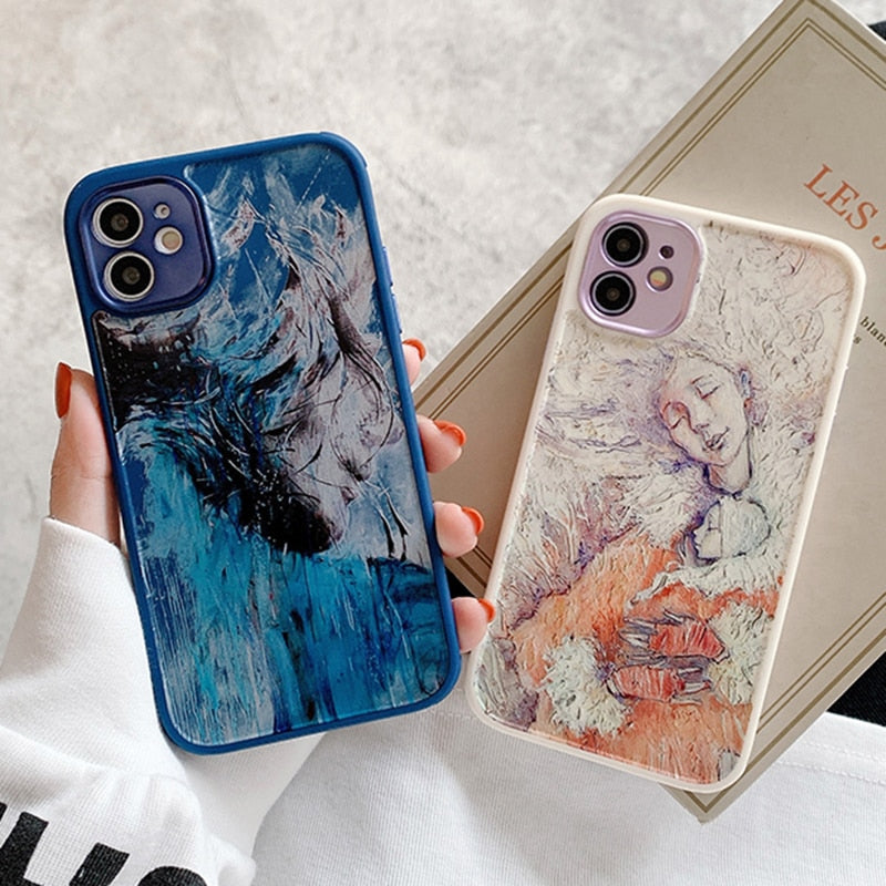 Abstract Face Art iPhone Case-Fonally-Fonally-iPhone-Case-Cute-Royal-Protective