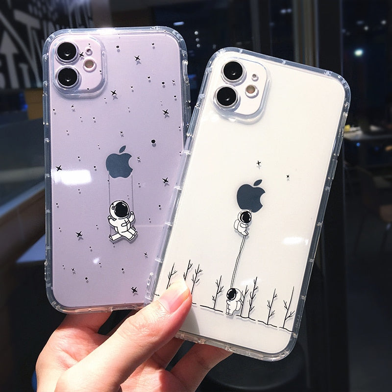 Apple logo cute astronaut iPhone Case-Fonally-Fonally-iPhone-Case-Cute-Royal-Protective