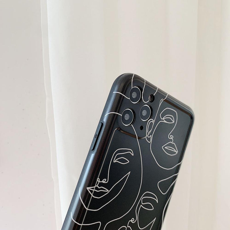 Artsy Face iPhone Case-Fonally-Fonally-iPhone-Case-Cute-Royal-Protective