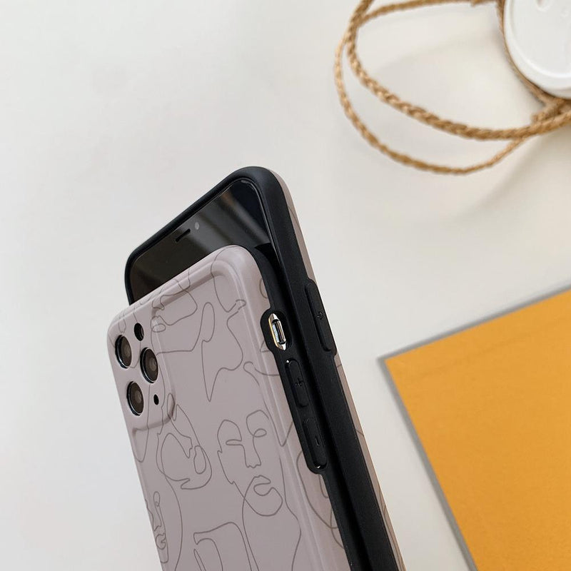 Artsy Face iPhone Case-Fonally-Fonally-iPhone-Case-Cute-Royal-Protective
