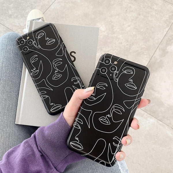 Artsy Face iPhone Case-Fonally-Fonally-iPhone-Case-Cute-Royal-Protective