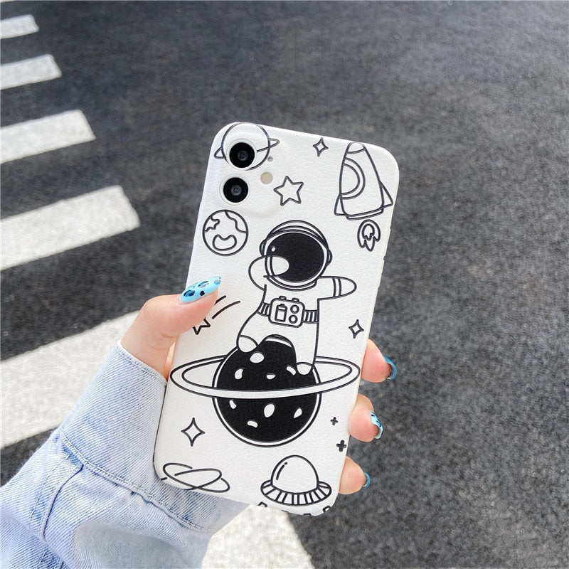 Astronaut iPhone and AirPods Combo-Fonally-Fonally-iPhone-Case-Cute-Royal-Protective
