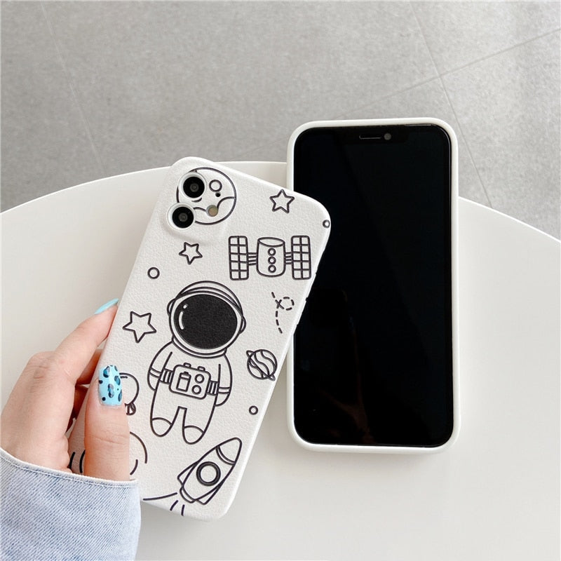 Astronaut iPhone and AirPods Combo-Fonally-Fonally-iPhone-Case-Cute-Royal-Protective