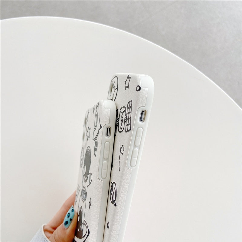 Astronaut iPhone and AirPods Combo-Fonally-Fonally-iPhone-Case-Cute-Royal-Protective