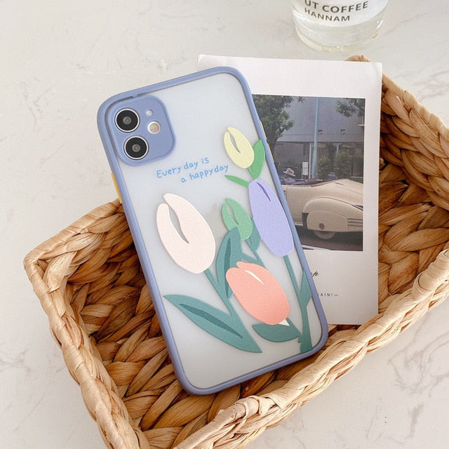 Bear & Flowers iPhone Case-Fonally-For iPhone SE 2020-Flowers-Fonally-iPhone-Case-Cute-Royal-Protective