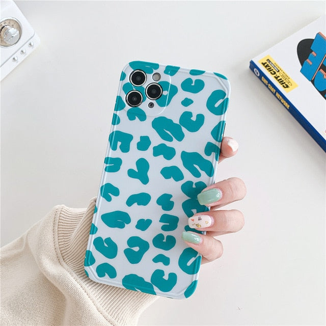 Blue Leopard Print iPhone Case-Fonally-For iPhone SE 2020-A-Fonally-iPhone-Case-Cute-Royal-Protective