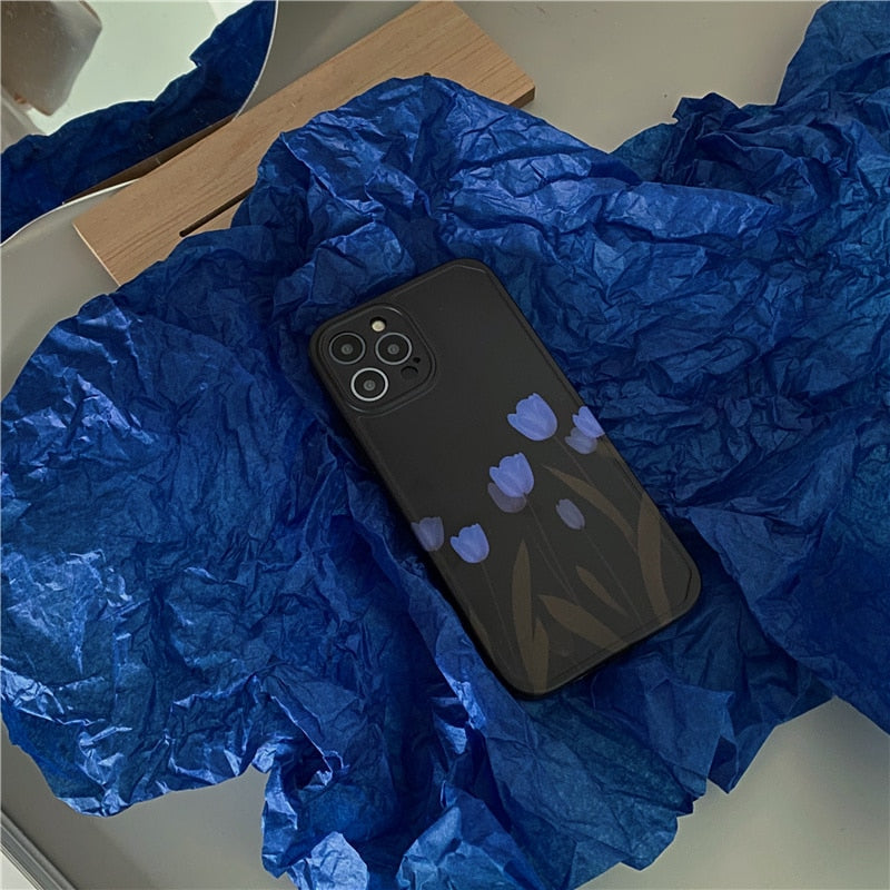 Blue Tulip iPhone Case-Fonally-Fonally-iPhone-Case-Cute-Royal-Protective