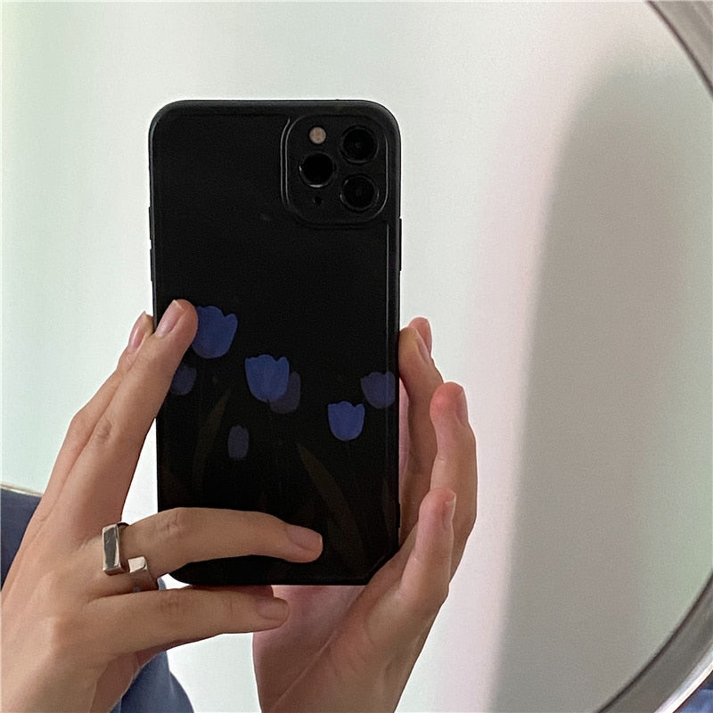 Blue Tulip iPhone Case-Fonally-Fonally-iPhone-Case-Cute-Royal-Protective