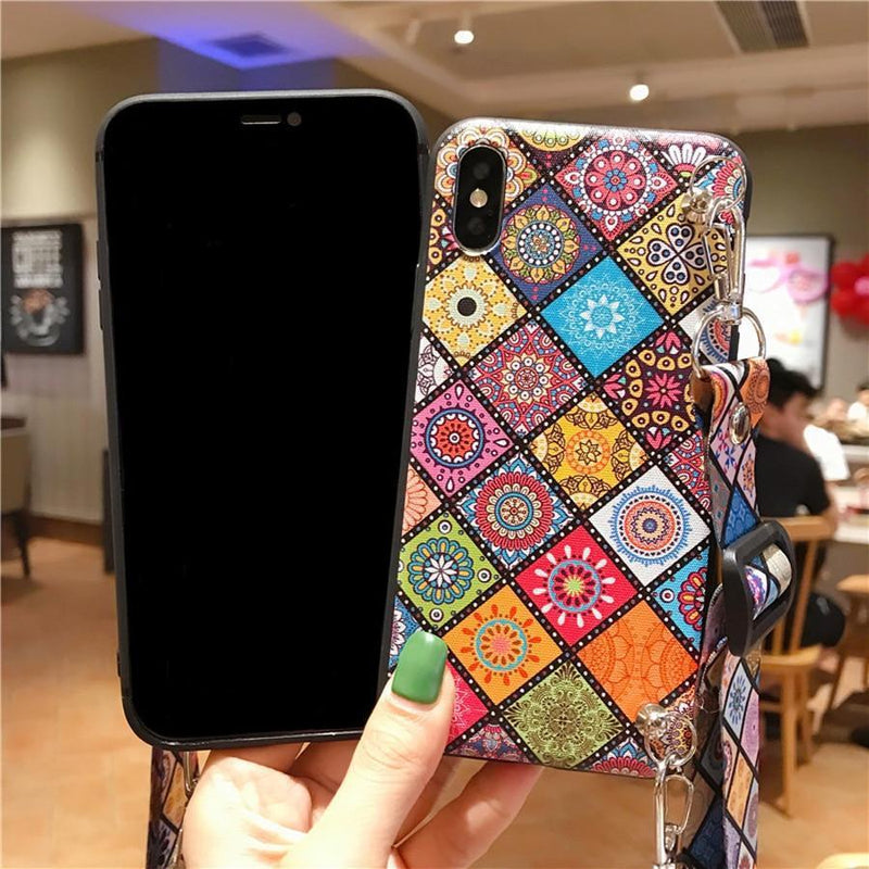 Bohemian iPhone Case with Lanyard-Fonally-Fonally-iPhone-Case-Cute-Royal-Protective