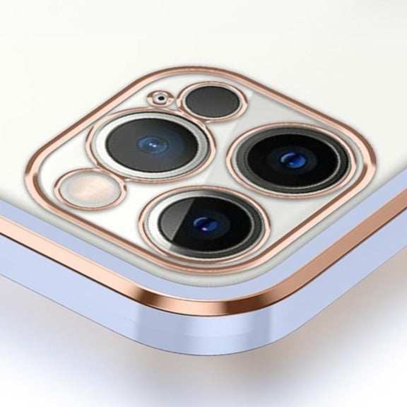 Bronze Side Electroplated Clear iPhone Case-Fonally-Fonally-iPhone-Case-Cute-Royal-Protective