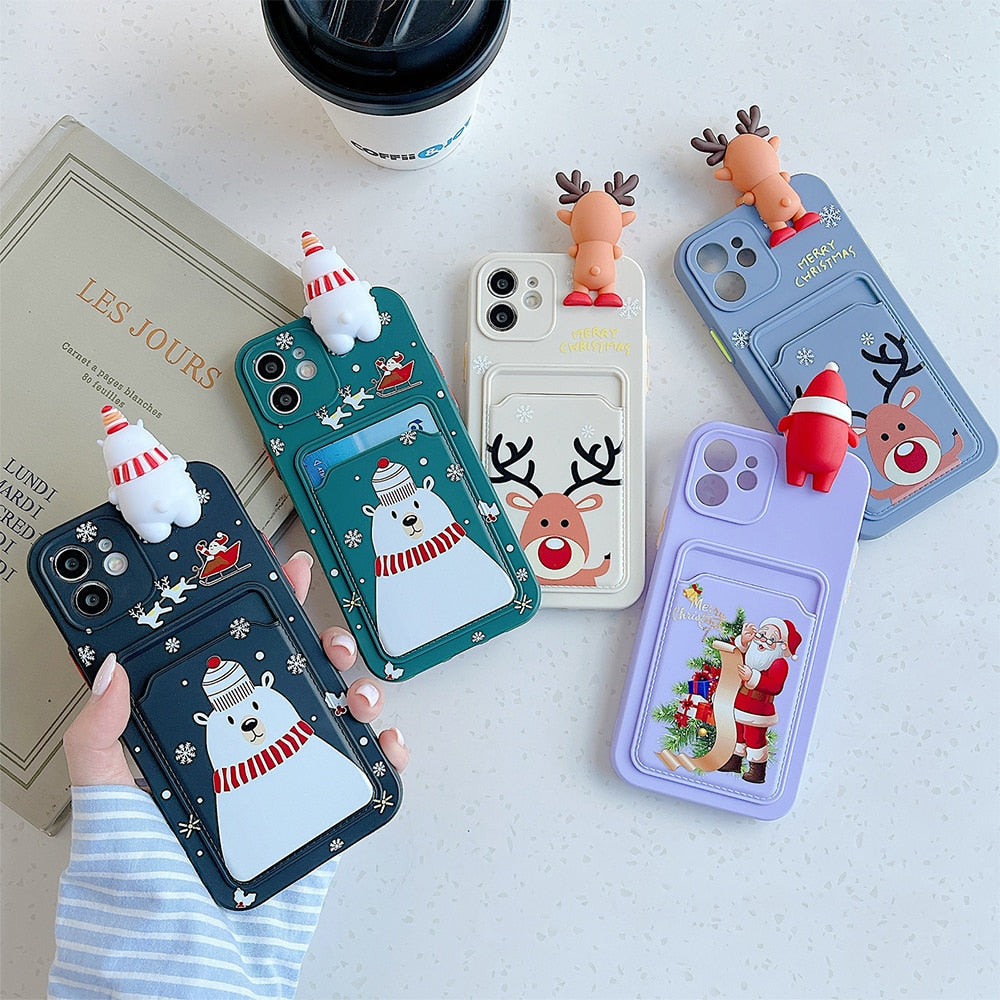 Christmas and Holiday iPhone Case with Embedded Wallet-Fonally-