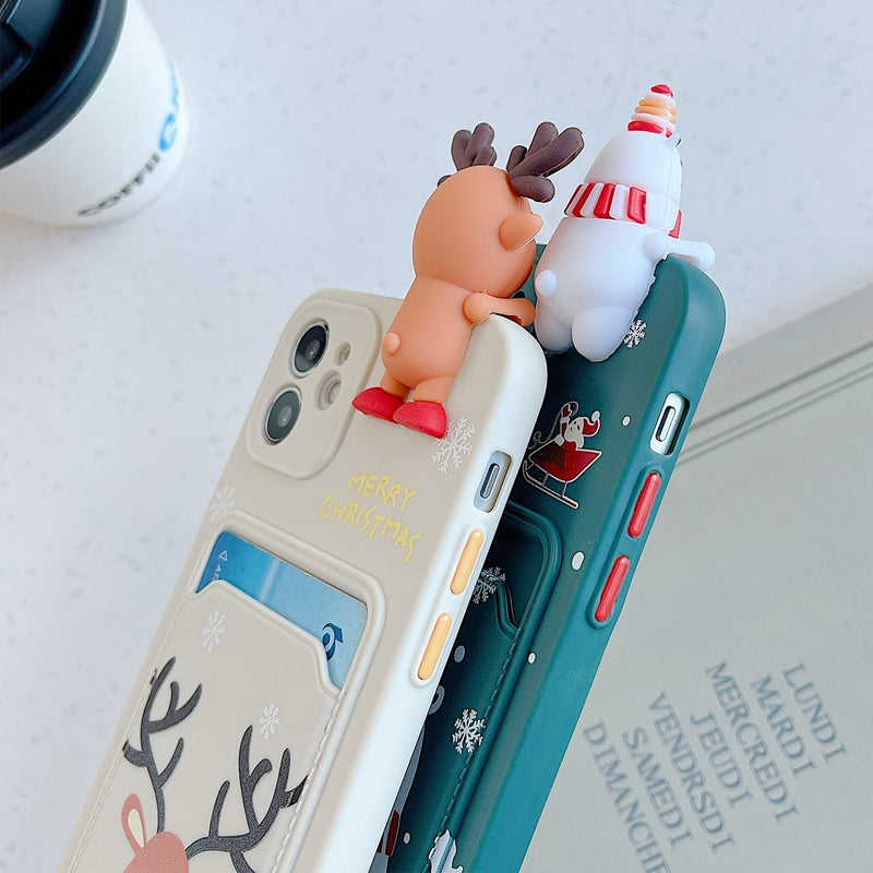 Christmas and Holiday iPhone Case with Embedded Wallet-Fonally-Fonally-iPhone-Case-Cute-Royal-Protective
