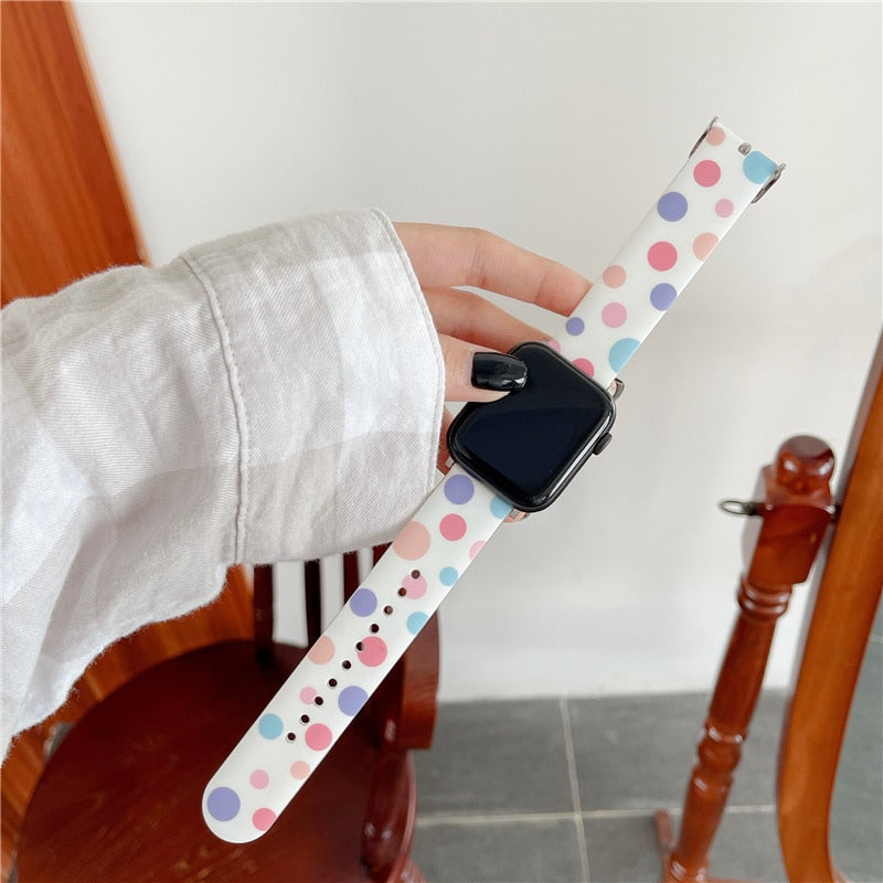 Colorful Polka Dot and Rainbow Bands for Apple Watch-Fonally-