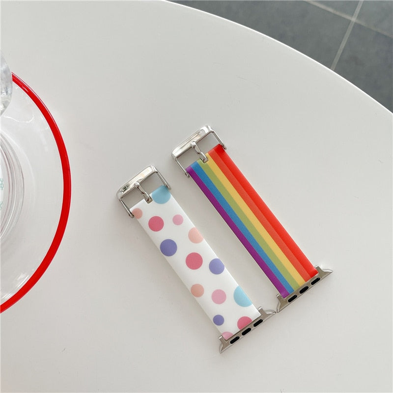 Colorful Polka Dot and Rainbow Bands for Apple Watch-Fonally-