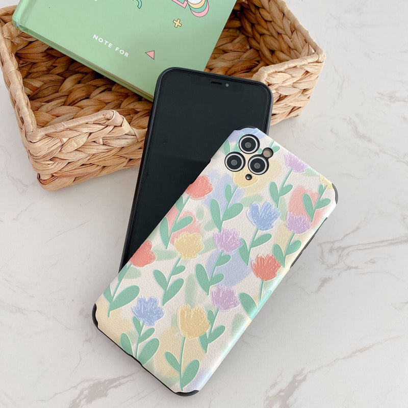 Colorful Tulips iPhone Case-Fonally-Fonally-iPhone-Case-Cute-Royal-Protective