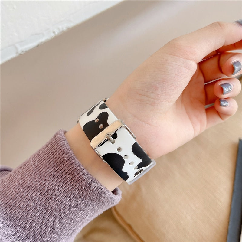 Cow Print Band for Apple Watch-Fonally-