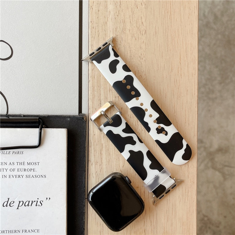 Cow Print Band for Apple Watch-Fonally-