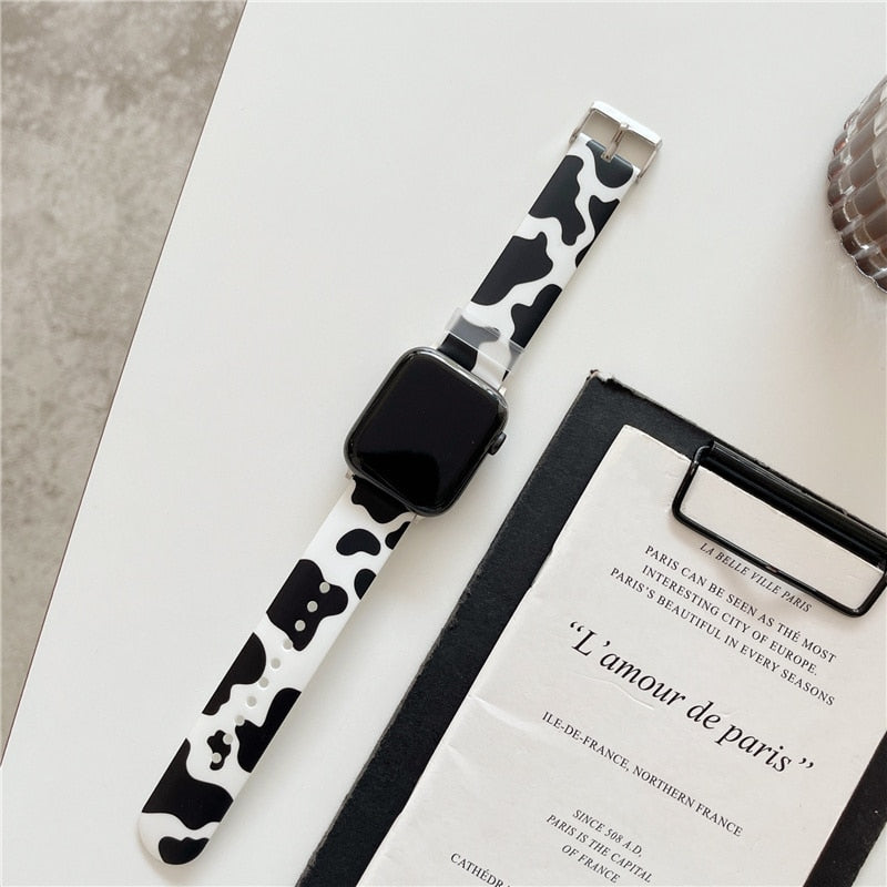 Cow Print Band for Apple Watch-Fonally-