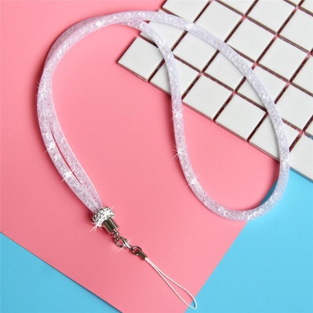 Crystal Lanyard & iPhone Case-Fonally-White-Fonally-iPhone-Case-Cute-Royal-Protective