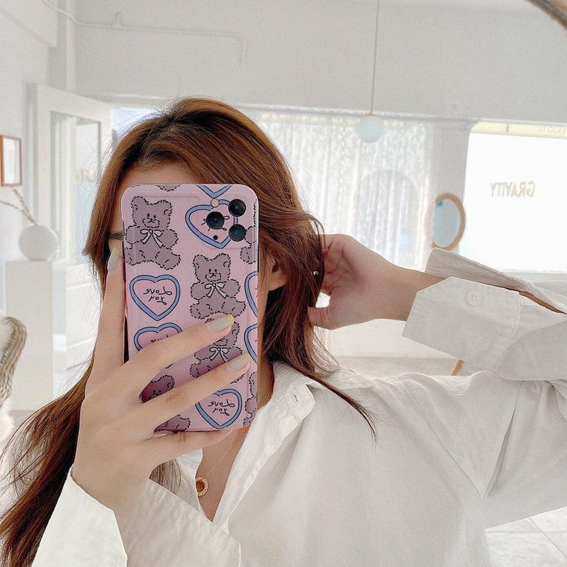 Cute Bear & Friends iPhone Case-Fonally-Fonally-iPhone-Case-Cute-Royal-Protective