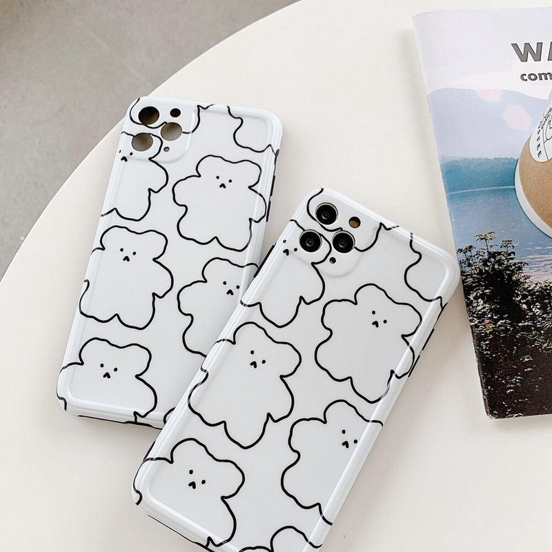 Cute Bear & Friends iPhone Case-Fonally-Fonally-iPhone-Case-Cute-Royal-Protective