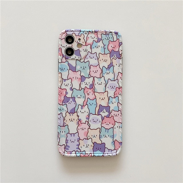 Cute Cats iPhone Case-Fonally-For iPhone SE 2020-Fonally-iPhone-Case-Cute-Royal-Protective