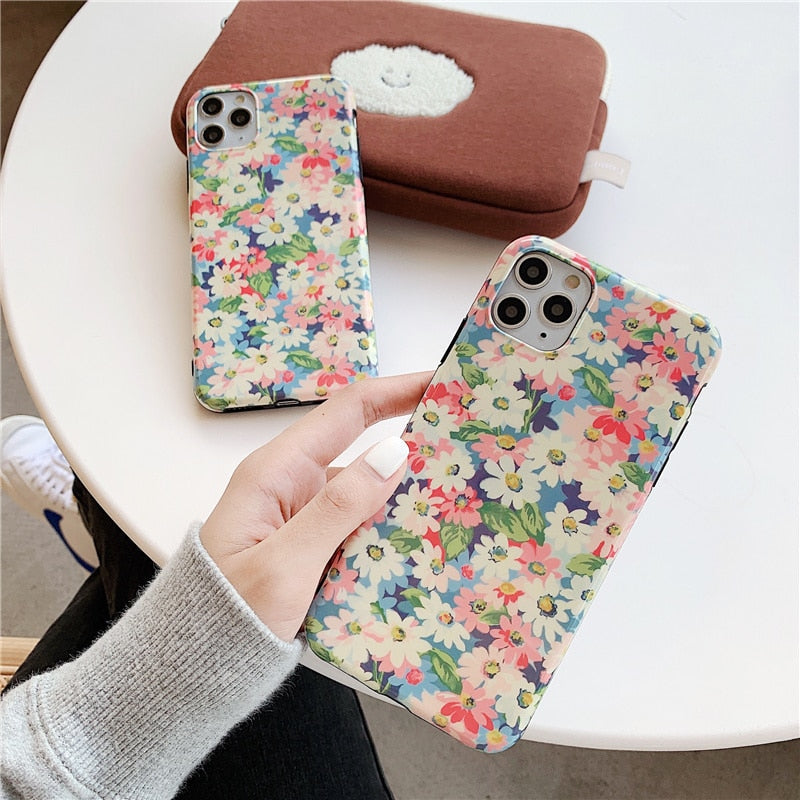 Daisy Floral iPhone Case-Fonally-Fonally-iPhone-Case-Cute-Royal-Protective