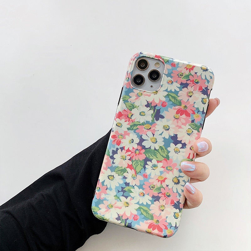 Daisy Floral iPhone Case-Fonally-Fonally-iPhone-Case-Cute-Royal-Protective