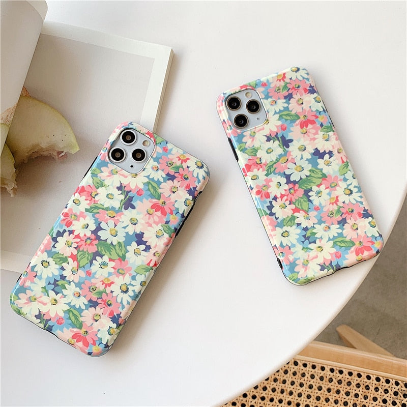 Daisy Floral iPhone Case-Fonally-Fonally-iPhone-Case-Cute-Royal-Protective
