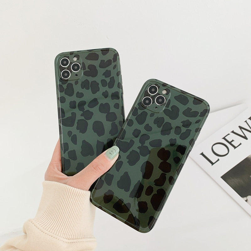 Dark Green Leopard iPhone Case-Fonally-Fonally-iPhone-Case-Cute-Royal-Protective