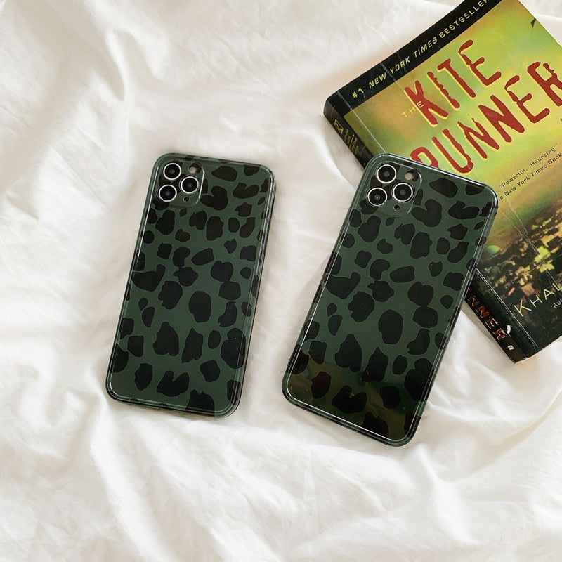 Dark Green Leopard iPhone Case-Fonally-Fonally-iPhone-Case-Cute-Royal-Protective