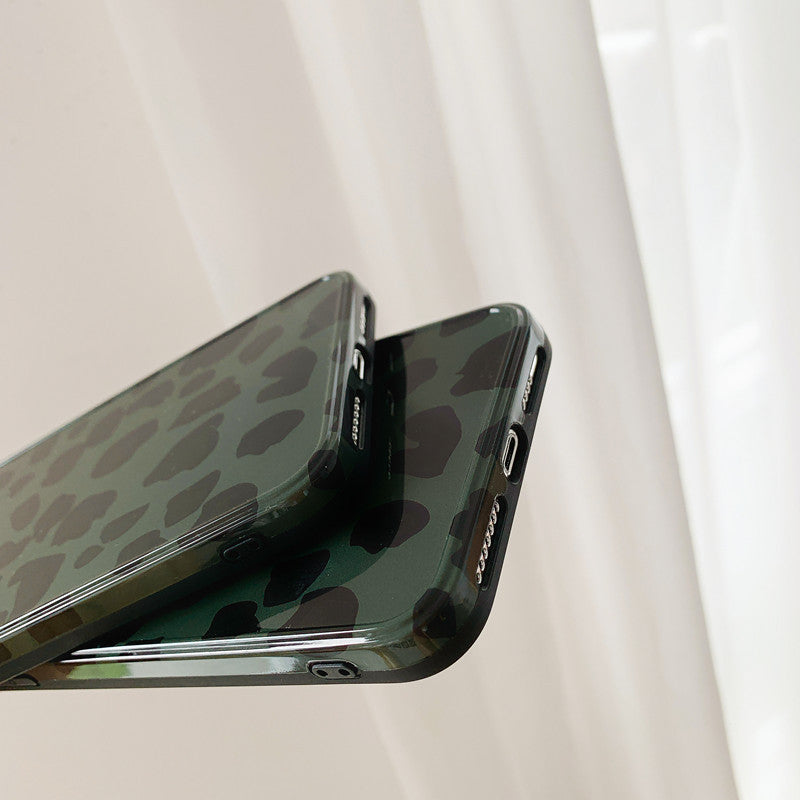 Dark Green Leopard iPhone Case-Fonally-Fonally-iPhone-Case-Cute-Royal-Protective
