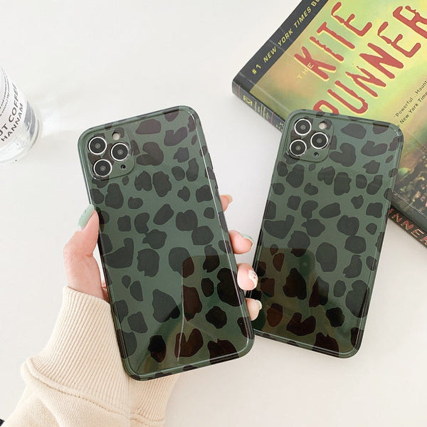Dark Green Leopard iPhone Case-Fonally-Fonally-iPhone-Case-Cute-Royal-Protective
