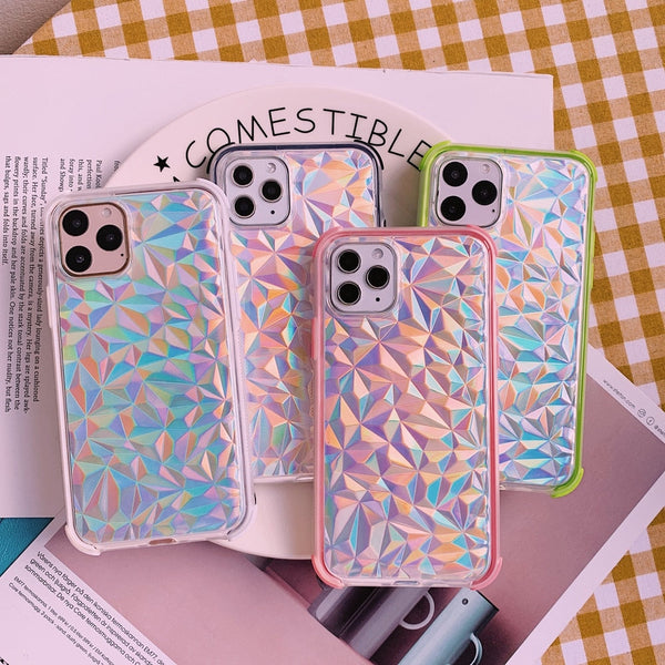 Diamond Rainbow Effect iPhone Case-Fonally-Fonally-iPhone-Case-Cute-Royal-Protective
