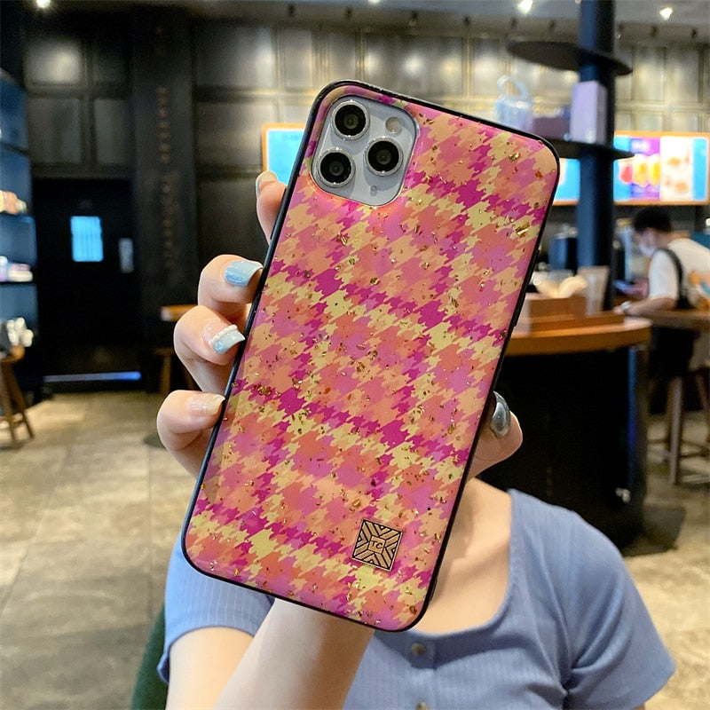 Dove Plaid iPhone Case-Fonally-Fonally-iPhone-Case-Cute-Royal-Protective