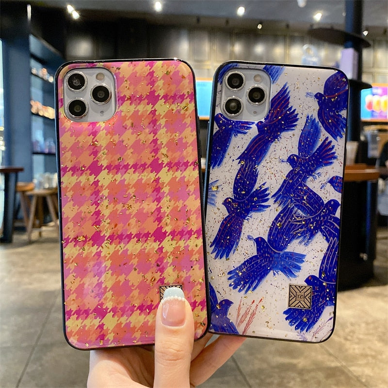 Dove Plaid iPhone Case-Fonally-Fonally-iPhone-Case-Cute-Royal-Protective