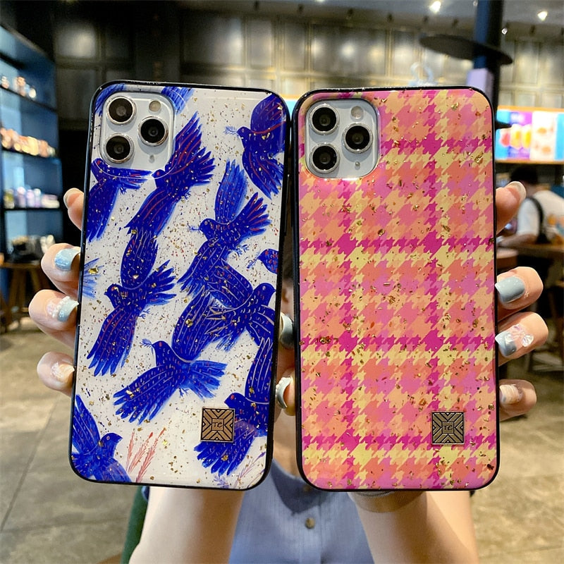 Dove Plaid iPhone Case-Fonally-Fonally-iPhone-Case-Cute-Royal-Protective