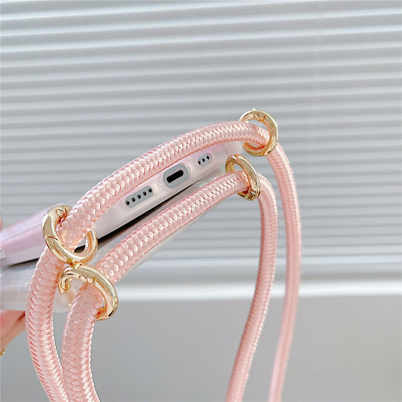 Dreamy Pearl Marble iPhone Case with Lanyard-Fonally-Fonally-iPhone-Case-Cute-Royal-Protective