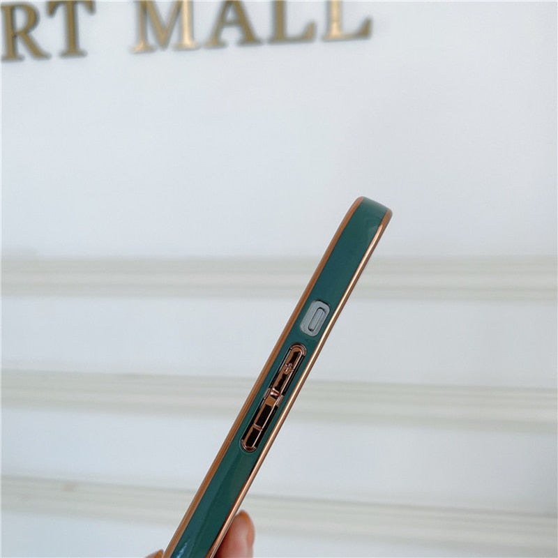 Electroplated Glass Back iPhone Case-Fonally-Fonally-iPhone-Case-Cute-Royal-Protective