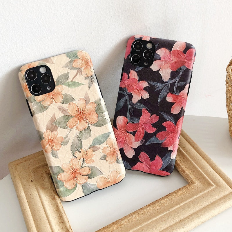 Embossed Floral iPhone Case-Fonally-Fonally-iPhone-Case-Cute-Royal-Protective