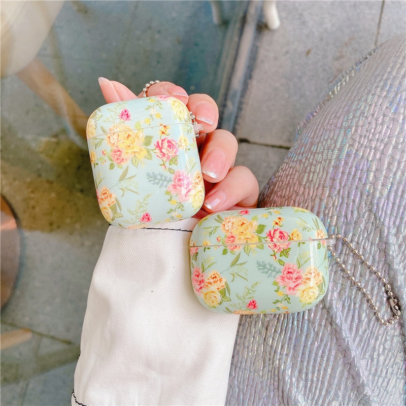 Floral iPhone AirPods Case Combo-Fonally-Fonally-iPhone-Case-Cute-Royal-Protective