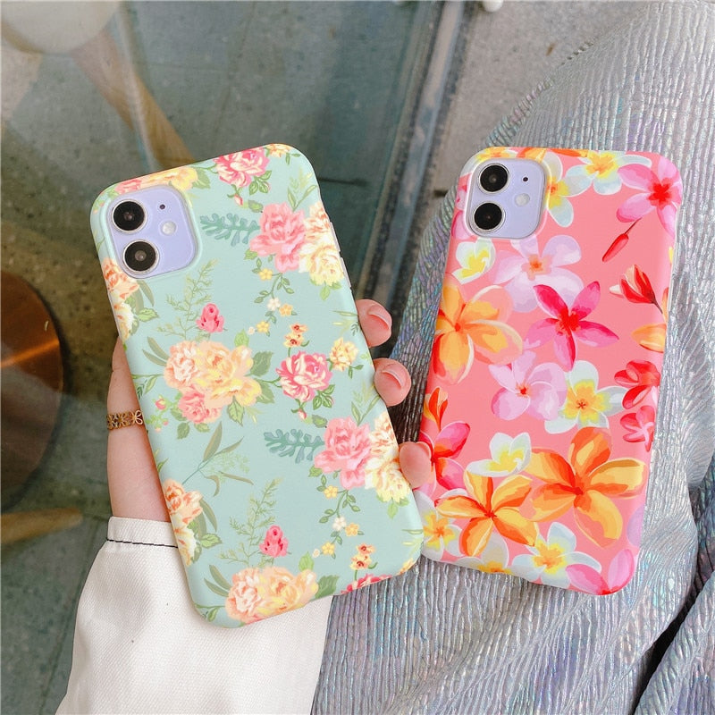 Floral iPhone AirPods Case Combo-Fonally-Fonally-iPhone-Case-Cute-Royal-Protective
