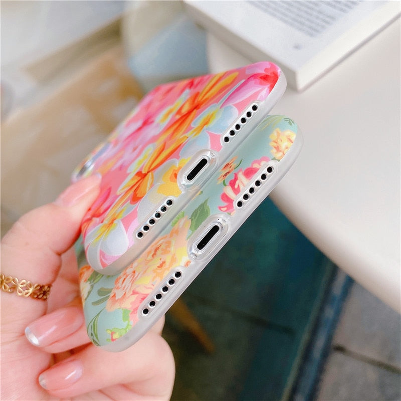 Floral iPhone AirPods Case Combo-Fonally-Fonally-iPhone-Case-Cute-Royal-Protective