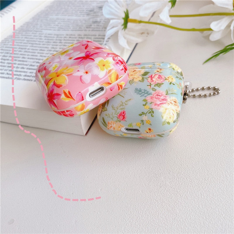 Floral iPhone AirPods Case Combo-Fonally-Fonally-iPhone-Case-Cute-Royal-Protective